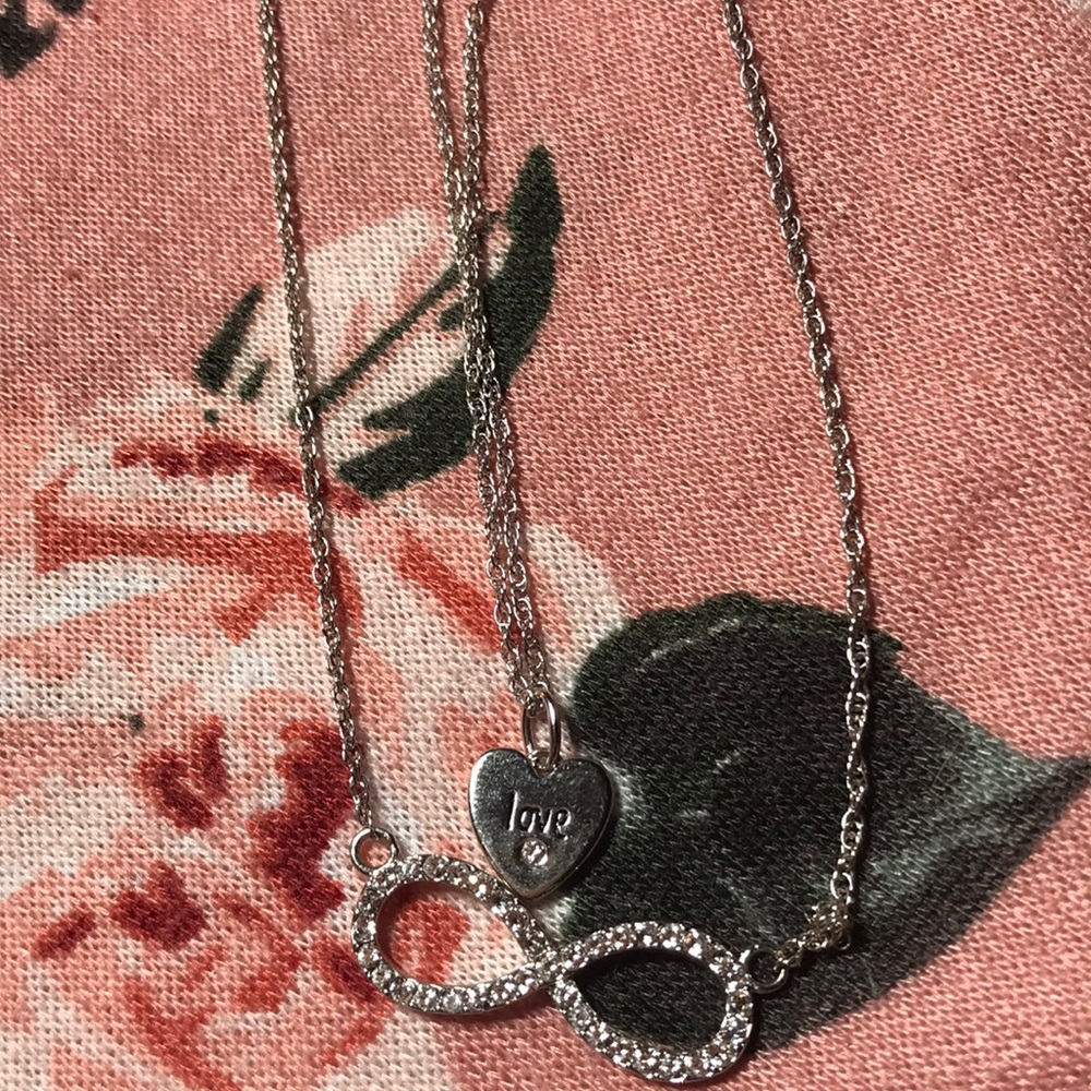 Love/Infinity matching necklace